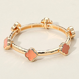 Quatrefoil Station Stretch Bracelet