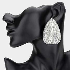Bold Glam Rhinestone Embellished Teardrop Earrings