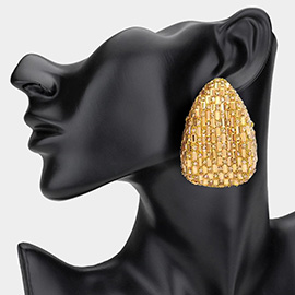 Bold Glam Rhinestone Embellished Teardrop Earrings