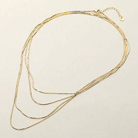 SECRET BOX_Stainless Steel Wraparound Snake Chain Necklace