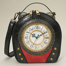 Real Working Vintage Clock Handbag / Crossbody Bag