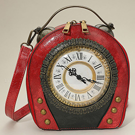 Real Working Vintage Clock Handbag / Crossbody Bag