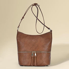 Faux Leather Crossbody Bag
