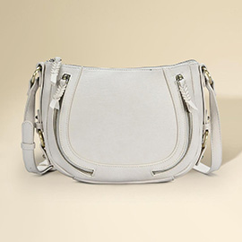 Faux Leather Compact Crossbody Bag