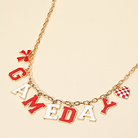 GAME DAY Letter Charm Station Necklace