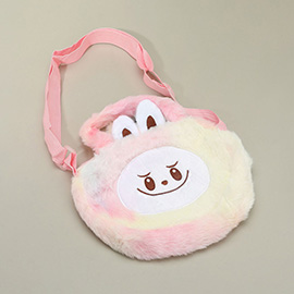 Kids Plush Monster Bunny Top Handle Mini Crossbody Bag