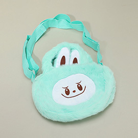 Kids Plush Monster Bunny Top Handle Mini Crossbody Bag