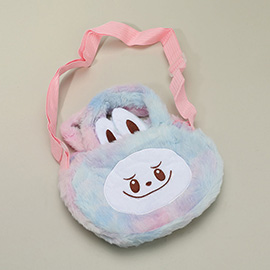 Kids Plush Monster Bunny Top Handle Mini Crossbody Bag