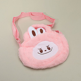 Kids Plush Monster Bunny Top Handle Mini Crossbody Bag