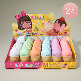 24PCS - Magic Your Life Ice Cream Cone Shaped Lip Balm