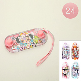24PCS - Kids Portable Cartoon Character Printed Water Ring Toss Game Toys
