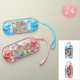 24PCS - Kids Capybara Character Printed Water Ring Toss Game Toys