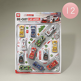 12PCS - Die-Cast Pull Back Mini Racing Toy Car Set