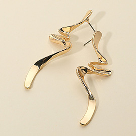 Abstract Wave Drop Earrings