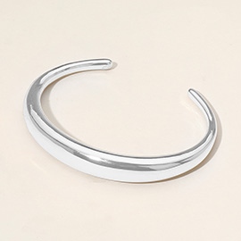 Classic Polished Metal Cuff Bracelet