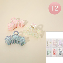 12PCS - Flower Hair Claw Clips