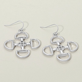 Metal Open Geometric Dangle Earrings