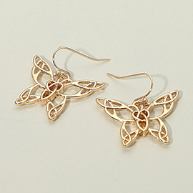 Open Metal Butterfly Dangle Earrings