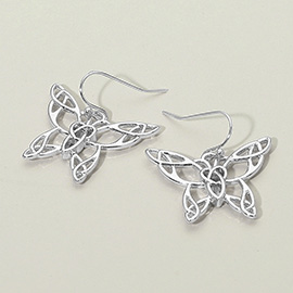 Open Metal Butterfly Dangle Earrings