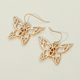 Open Metal Butterfly Dangle Earrings