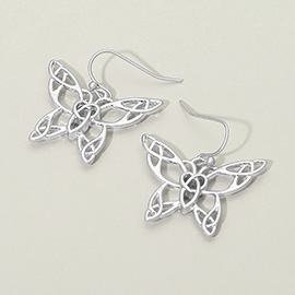 Open Metal Butterfly Dangle Earrings