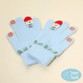 Christmas Theme Pattern Smart Touch Winter Gloves