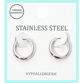 Stainless Steel Small Huggie Hoop Earrings