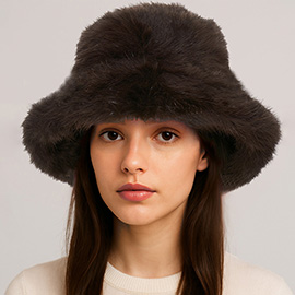 Cozy Fluffy Fur Winter Bucket Hat