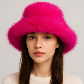 Cozy Fluffy Fur Winter Bucket Hat