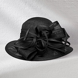 Bow Accent Elegant Sinamay Dressy Hat