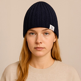 Rib Knitted Winter Beanie Hat
