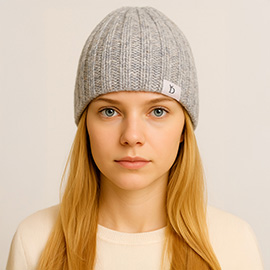 Rib Knitted Winter Beanie Hat
