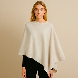 Asymmetrical Wrap Lurex Poncho