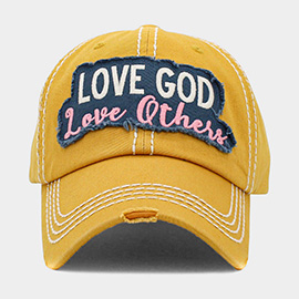 LOVE GOD LOVE OTHERS Message Vintage Baseball Cap