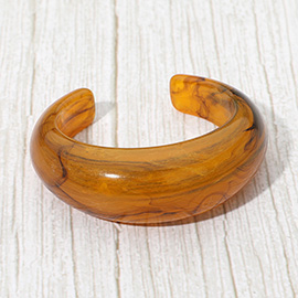 Bold Marbled Resin Cuff Bracelet