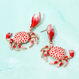 Bold Playful Crab Dangle Earrings