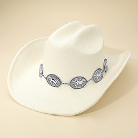 Western Concho Band Cowboy Fedora Hat