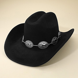 Western Concho Band Cowboy Fedora Hat