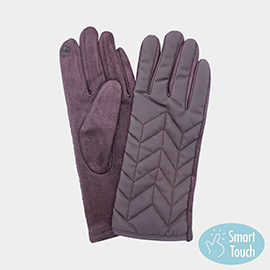 Chevron Quilted Smart Touch Gloves