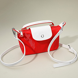 Compact Two Tone Handbag Crossbody Bag