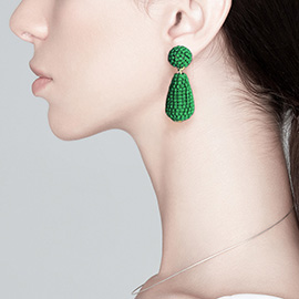 Rhinestone Teardrop Dangle Evening Earrings