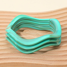 3PCS - Wavy Resin Multi Layered Bangle Bracelets