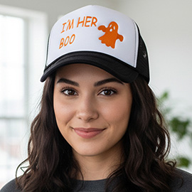IM HER BOO Embroidered Mesh Back Trucker Cap
