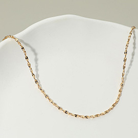 Gold Dipped Twisted Chain Necklace