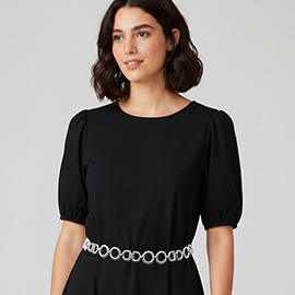 Geometric Metal Link Chain Waist Belt