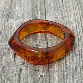 Abstract Square Resin Bangle Bracelet