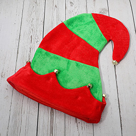 Plush Classic Elf Jingle Bell Hat