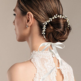 Marquise CZ Stone Cluster Leaf Vine Wrap Headpiece