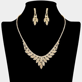 Rhinestone Paved Marquise Embellished Necklace