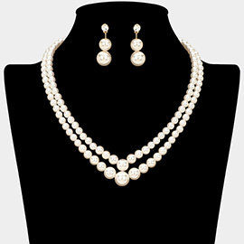 Double Strand Pearl Necklace